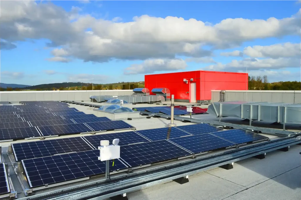 Solar panels intall on the roof