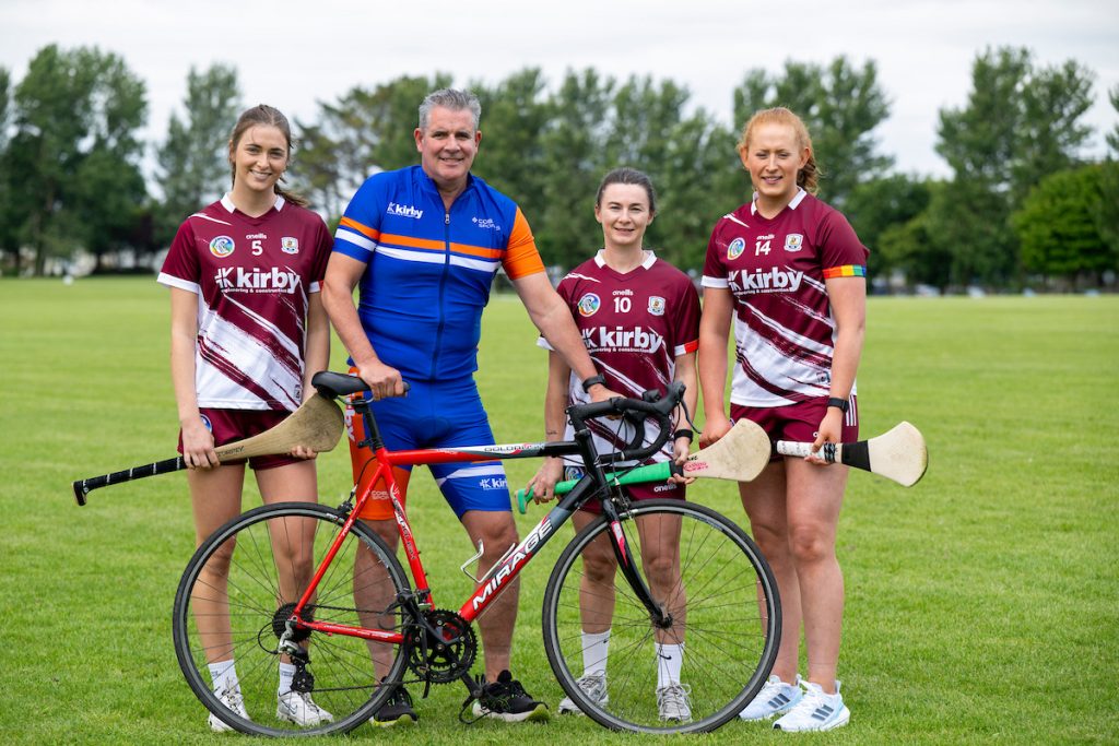 Pictured at the launch are Galway camogie stars Áine Keane, Aoife Donohue, Ally Hesnan, and Brian Burke, Associate Director of Operations at Kirby.