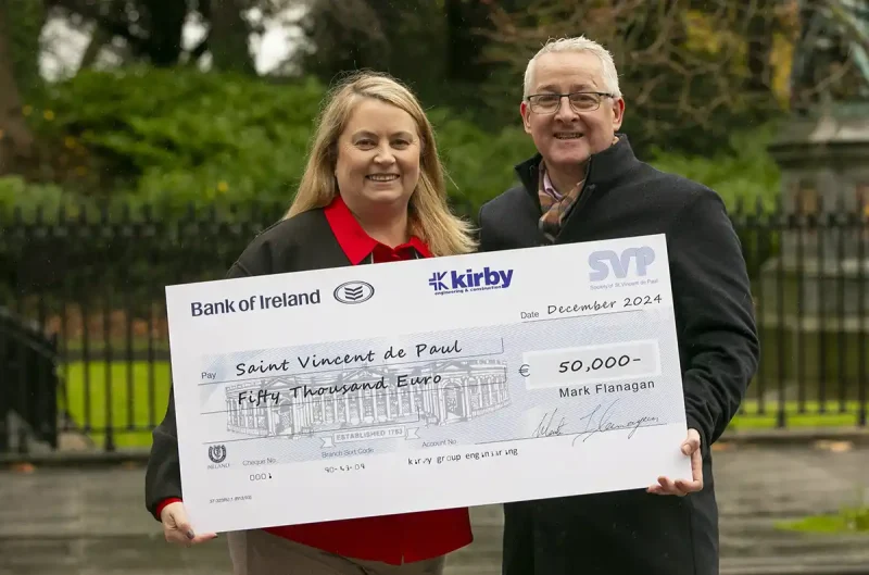 Kirby supported seven great charities this Christmas and has donated €165,000 in helping the vulnerable.