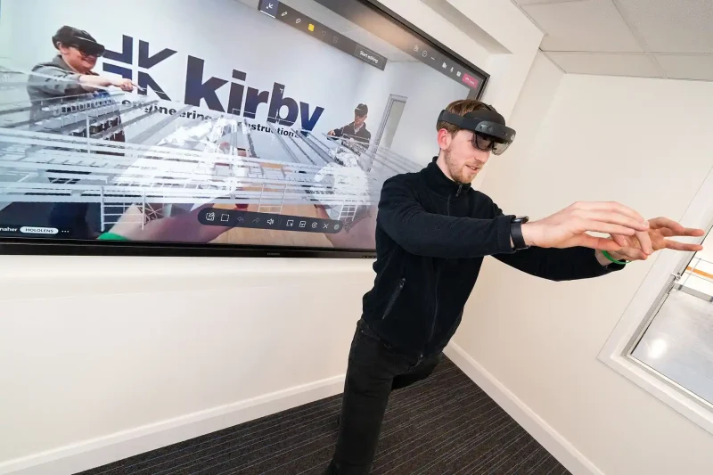 Kirby engineer putting HoloLens to work