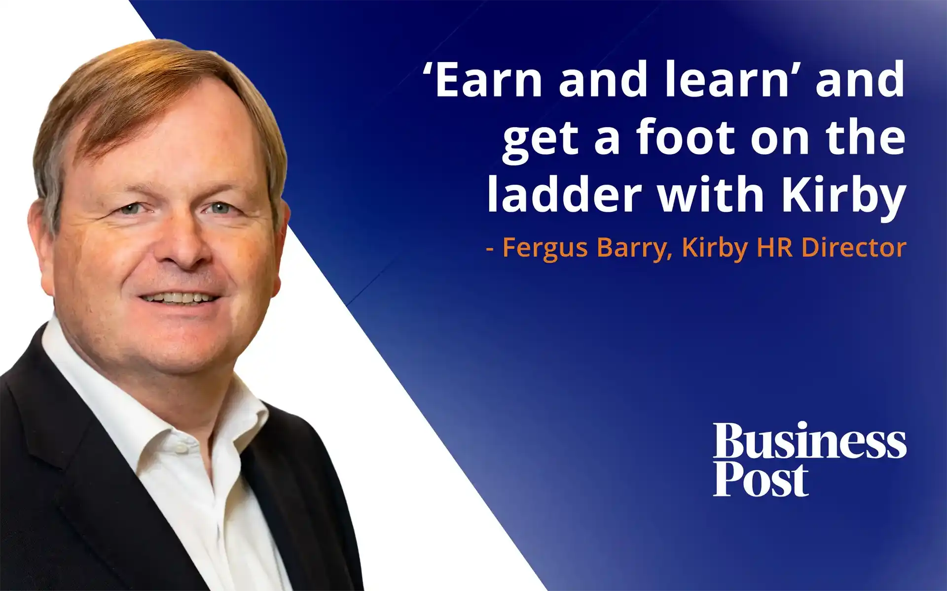 Fergus Barry, discuss the benefits of an apprenticeship as you earn and learn