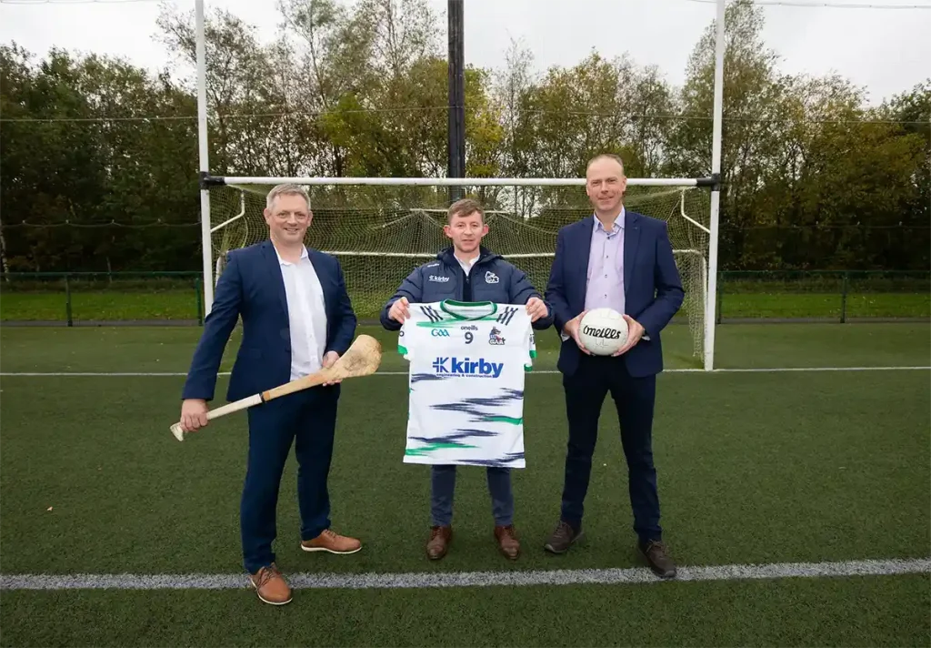 Mikey Ryan, Kirby Operations Director, Jason Coffey, UL GAA Development Officer and Ruairí Ryan, Kirby Operations Director.
