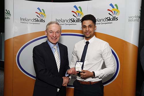 World-class apprentices: Brendan Muldowney, a graduate of the Kirby Apprenticeship Programme and now holds the position of Junior Turnover Engineer at Kirby, received a Silver Medal Award from the Department of Education and Skills