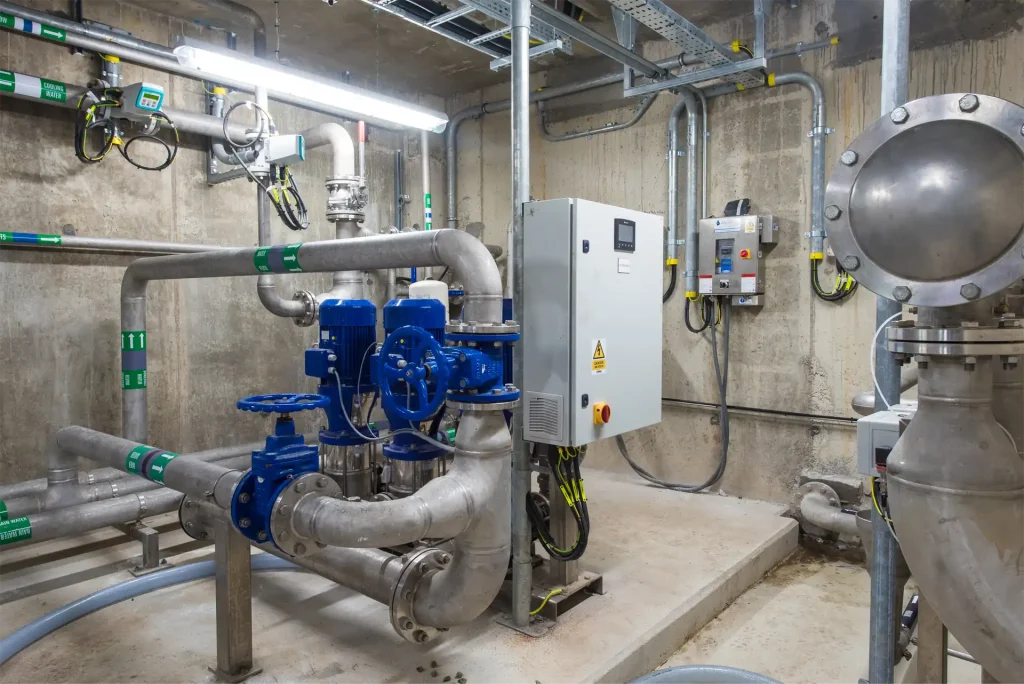 Distillery piping installations