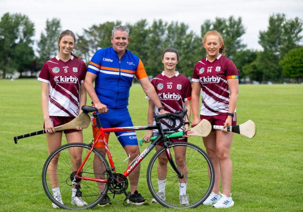 Pictured at the launch are Galway camogie stars Áine Keane, Aoife Donohue, Ally Hesnan, and Brian Burke, Associate Director of Operations at Kirby.