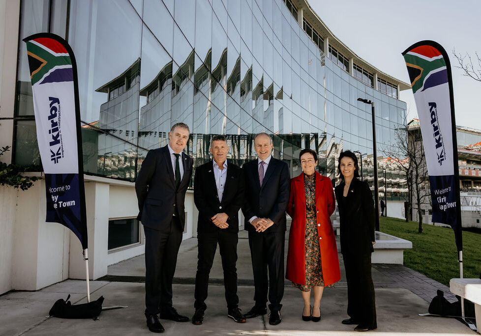 Head of Global Markets at Enterprise Ireland Tom Cusack, Executive Chairman at Kirby Group Engineering Jimmy Kirby, Tánaiste and Minister for Foreign Affairs Micheál Martin TD, Her Excellency Fionnuala Gilsenan, Ireland’s Ambassador to the Republic of South Africa, and Kirby’s Cape Town Office Manager / HR Lead Shamiela Solomons.